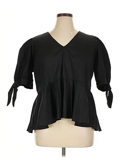 Pre-owned Express 3/4 Sleeve Blouse In Black