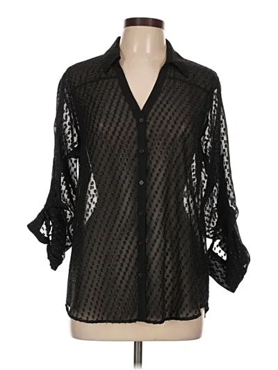Pre-owned Express 3/4 Sleeve Blouse In Black