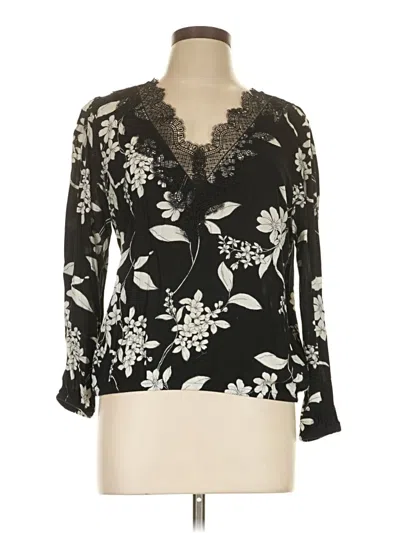 Pre-owned Express 3/4 Sleeve Blouse In Black