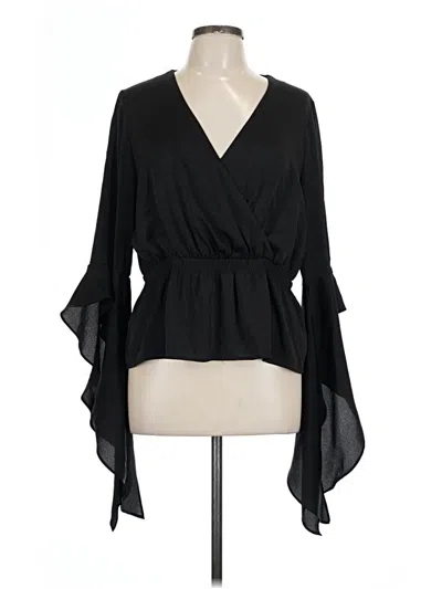 Pre-owned Express 3/4 Sleeve Blouse In Black
