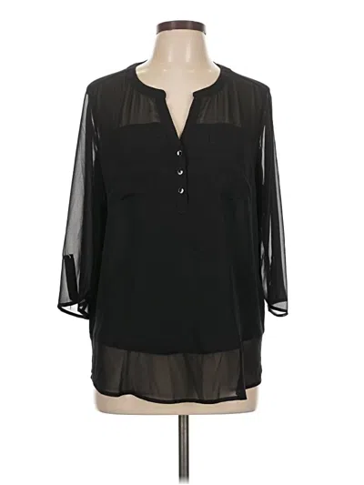 Pre-owned Express 3/4 Sleeve Blouse In Black