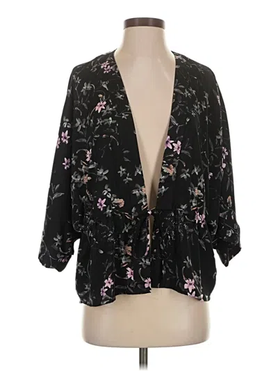 Pre-owned Express 3/4 Sleeve Blouse In Black