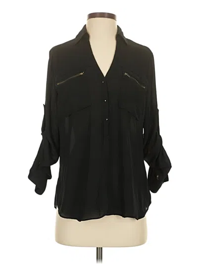 Pre-owned Express 3/4 Sleeve Blouse In Black