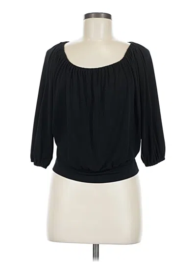 Pre-owned Express 3/4 Sleeve Blouse In Black