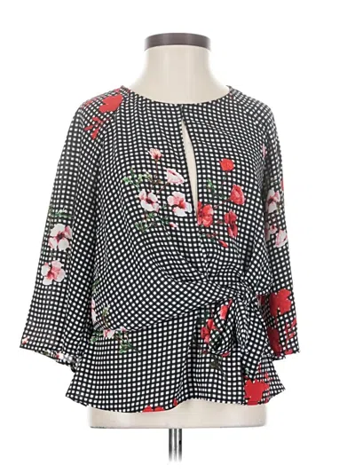 Pre-owned Express 3/4 Sleeve Blouse In Black