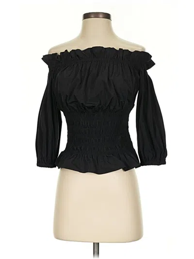 Express 3/4 Sleeve Blouse In Black