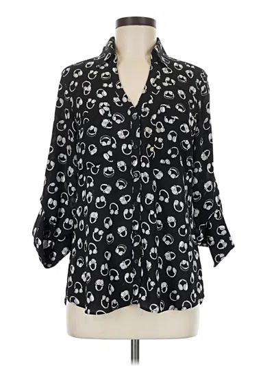 Pre-owned Express 3/4 Sleeve Blouse In Black