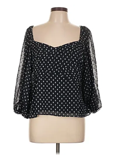 Pre-owned Express 3/4 Sleeve Blouse In Black