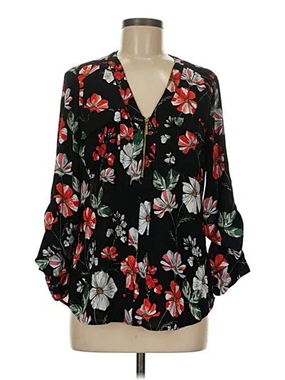 Pre-owned Express 3/4 Sleeve Blouse In Black
