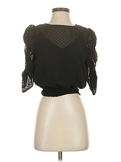 Express 3/4 Sleeve Blouse In Black