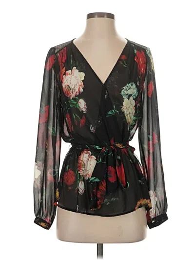 Pre-owned Express 3/4 Sleeve Blouse In Black
