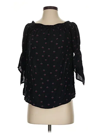 Pre-owned Express 3/4 Sleeve Blouse In Black