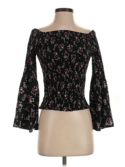 Pre-owned Express 3/4 Sleeve Blouse In Black