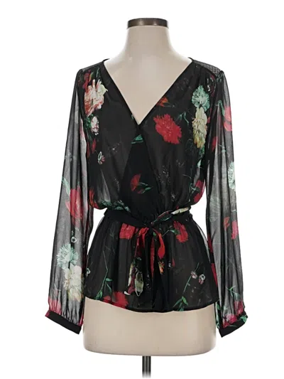 Pre-owned Express 3/4 Sleeve Blouse In Black