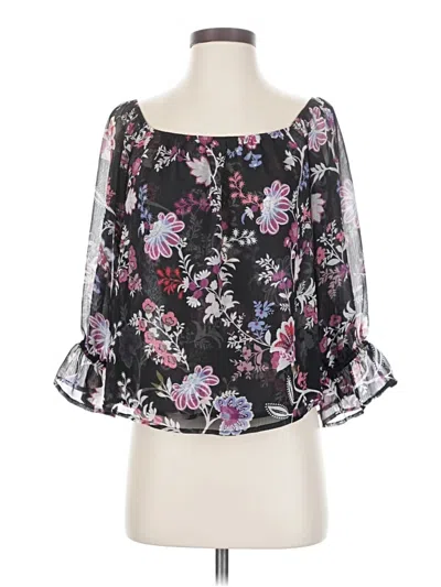 Pre-owned Express 3/4 Sleeve Blouse In Black