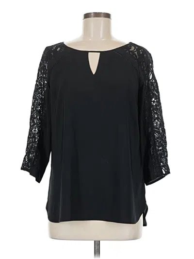 Pre-owned Express 3/4 Sleeve Blouse In Black