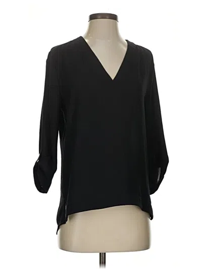 Pre-owned Express 3/4 Sleeve Blouse In Black