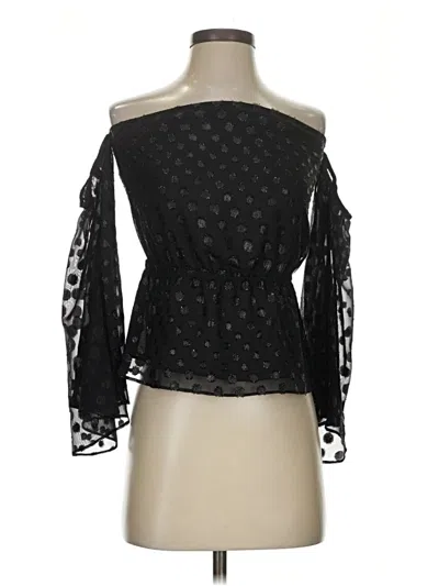 Pre-owned Express 3/4 Sleeve Blouse In Black