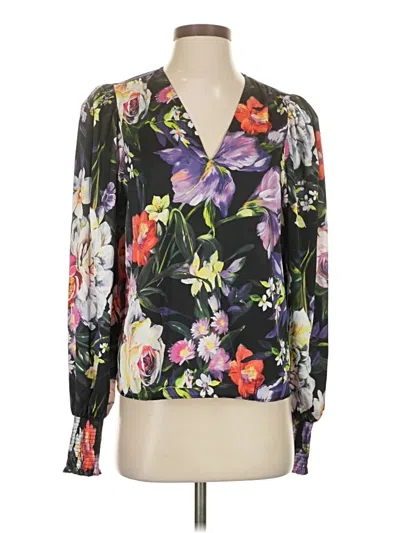 Pre-owned Express 3/4 Sleeve Blouse In Black