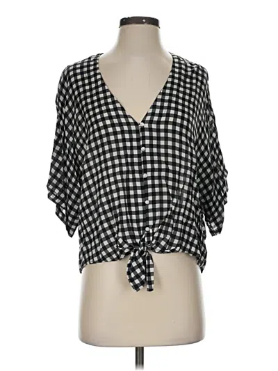 Pre-owned Express 3/4 Sleeve Blouse In Black