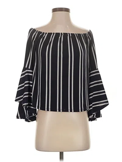 Pre-owned Express 3/4 Sleeve Blouse In Black