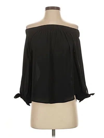 Pre-owned Express 3/4 Sleeve Blouse In Black