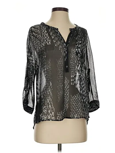 Pre-owned Express 3/4 Sleeve Blouse In Black