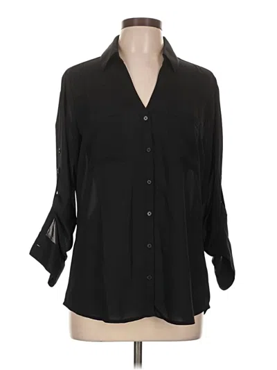 Pre-owned Express 3/4 Sleeve Blouse In Black