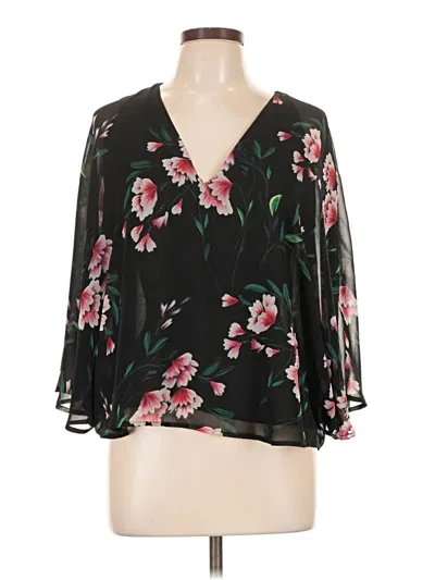 Pre-owned Express 3/4 Sleeve Blouse In Black
