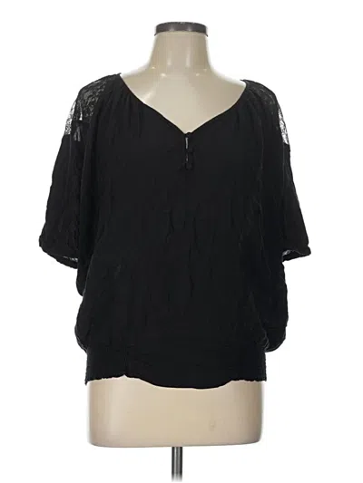 Pre-owned Express 3/4 Sleeve Blouse In Black