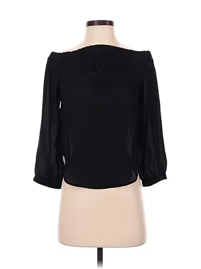 Pre-owned Express 3/4 Sleeve Blouse In Black