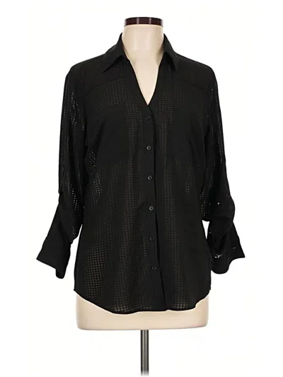 Pre-owned Express 3/4 Sleeve Blouse In Black