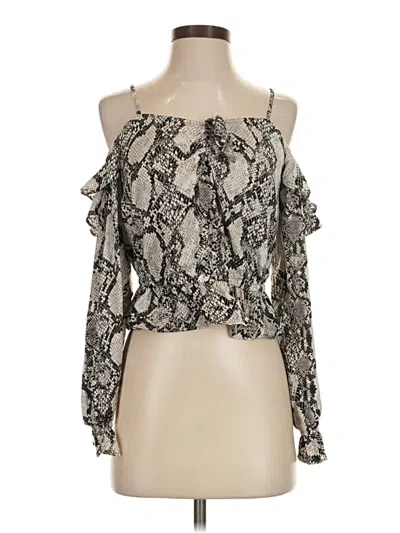 Pre-owned Express 3/4 Sleeve Blouse In Black