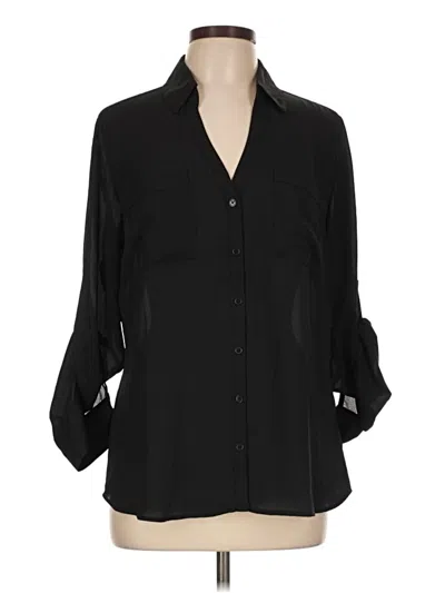 Pre-owned Express 3/4 Sleeve Blouse In Black