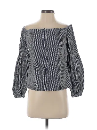 Pre-owned Express 3/4 Sleeve Blouse In Blue