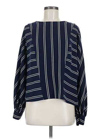 Pre-owned Express 3/4 Sleeve Blouse In Blue