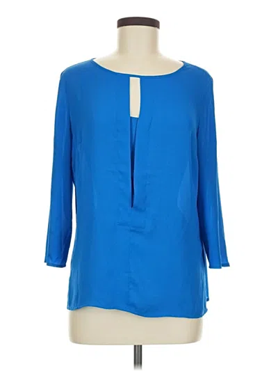 Pre-owned Express 3/4 Sleeve Blouse In Blue