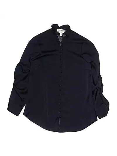 Pre-owned Express 3/4 Sleeve Blouse In Blue