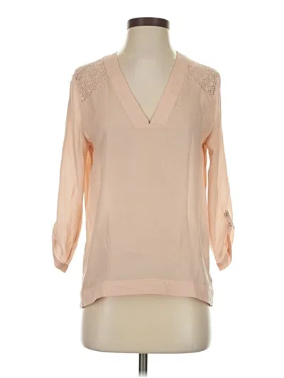 Pre-owned Express 3/4 Sleeve Blouse In Brown