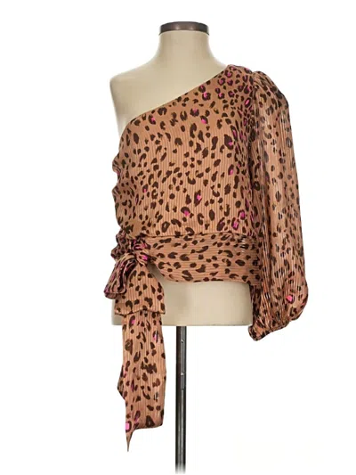 Express 3/4 Sleeve Blouse In Animal Print