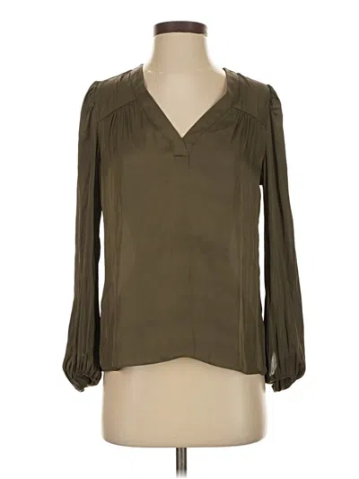 Pre-owned Express 3/4 Sleeve Blouse In Brown