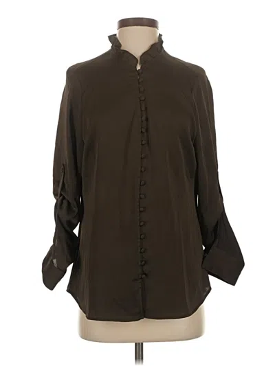 Express 3/4 Sleeve Blouse In Brown