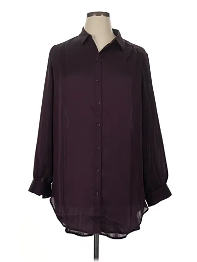 Pre-owned Express 3/4 Sleeve Blouse In Burgundy