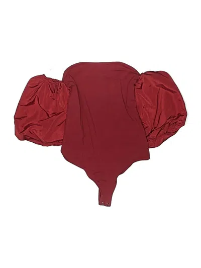 Pre-owned Express 3/4 Sleeve Blouse In Burgundy