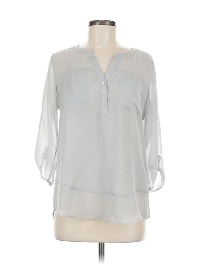 Pre-owned Express 3/4 Sleeve Blouse In Gray