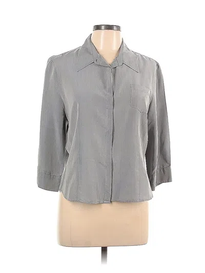 Pre-owned Express 3/4 Sleeve Blouse In Gray