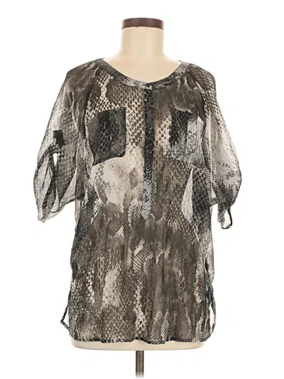 Pre-owned Express 3/4 Sleeve Blouse In Gray