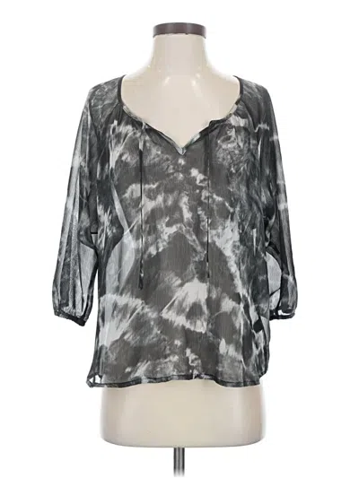 Pre-owned Express 3/4 Sleeve Blouse In Gray