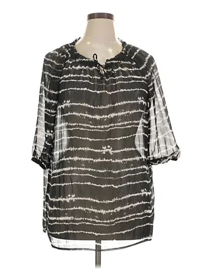 Pre-owned Express 3/4 Sleeve Blouse In Gray