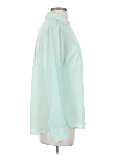 Pre-owned Express 3/4 Sleeve Blouse In Green